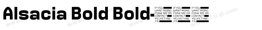 Alsacia Bold Bold字体转换